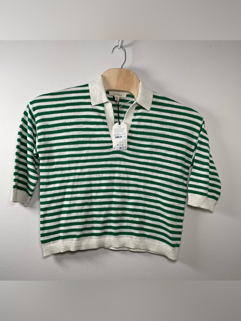 NEW Seasalt Cornwall Gwynver Polo Sweater Women’s US 10 Striped Jumper Coastal